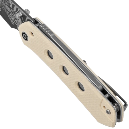 Civivi Knife Vision FG Ivory G10, Damascus by Snecx Tan (C22036-DS1)