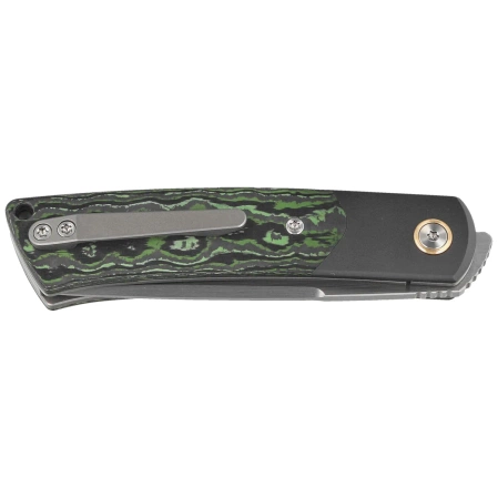 Nóż składany Reate Tribute Titanium/Zirconium/Jungle Wear Fat Carbon, Hand Satin M390 (TBT.CJW.SAT)