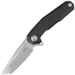 Kubey Carve Knife Black G10, Bead Blasted AUS-10 (KB237G)