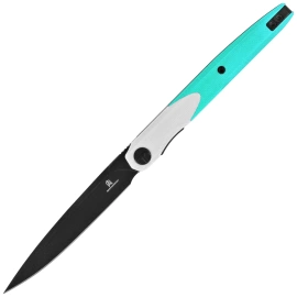 Nóż składany Bestechman Lanza White/Light Blue G10, Grey PVD 14C28N by Grzegorz Grabarski (BMK14D)