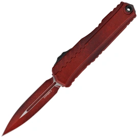 Nóż automatyczny OTF Microtech Cypher II D/E Weathered Crimson Aluminum, Weathered Crimson M390MK by Deryk Munroe i Tony Marfione (1242-1WCM)