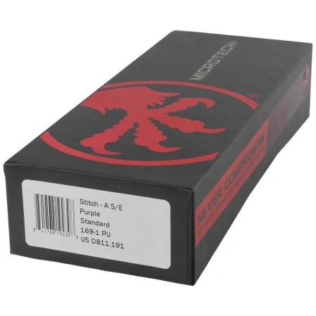 Nóż automatyczny Microtech Stitch-A S/E urple Aluminium, Black M390 by Borka Blades and Tony Marfione (169-1PU)