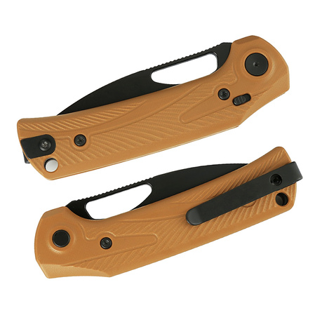 Reate PL-XE Knife Tan G10, Black PVD Nitro-V (PL-XE-TANG10.PVD)