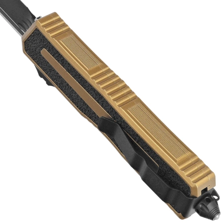 Nóż automatyczny OTF Microtech Scarab II Gen III S/E Tan Aluminium, Black M390MK by Tony Marfione (1278-1TA)