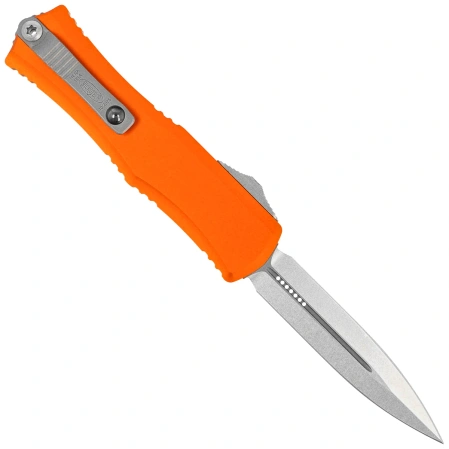 Nóż automatyczny OTF Microtech Hera II D/E Orange Aluminium, Stonewashed M390MK by Tony and Sean Marfione (1702-10OR)