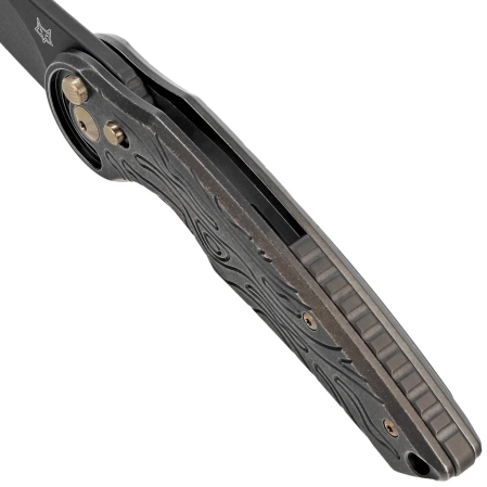 Fox Jupiter Black Titanium, Stonewashed PVD M390 by Denis Simonutti knife (FX-555 TIBR)