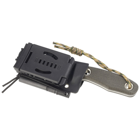 BlackFox Viator Grey Micarta, Satin D2 by Alfredo Doricchi (BF-731 D2 MG)