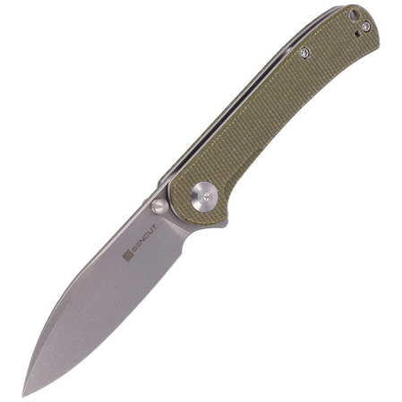 Sencut Knife Scepter Olive Micarta, Stonewashed 9Cr18MoV (SA03E)