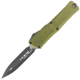 Microtech Combat Troodon Gen III D/E OTF Knife OD Green Aluminum, Black M390MK by Tony Marfione (1142-1OD)