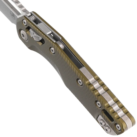 Nóż składany Microtech MSI S/E Fluted OD Green Aluminium, Apocalyptic Stonewashed M390MK by Tony Marfione (210-10APFLOD)