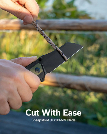 Nóż składany Sencut Draxor Green/Black G10, Black 9Cr18MoV (S24035-2)