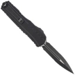 Microtech Cypher II D/E OTF Knife Black Aluminum, Tactical P/S M390MK by Deryk Munroe and Tony Marfione (1242-2T)