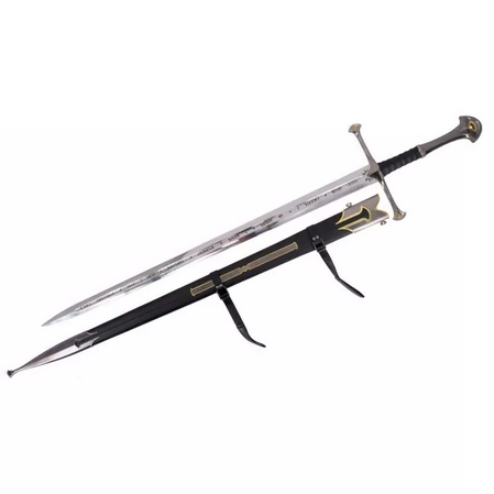 Amont Decor Habitat Fantasia Black Leather Sword, Satin (AM-S0345)