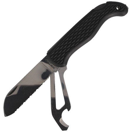 MAC Coltellerie Boat 2 Sailing Knife Black PP/TPE, Satin W 1.4034 (MC BOT2.N)