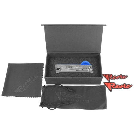 Nóż grawitacyjny Reate Mini EXO OTF Gravity Drop Point Bead Blasted Titanium/Black Micarta, Stonewashed CPM 3V