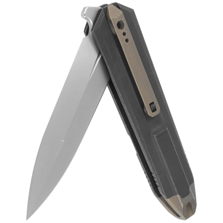 WE Knife Diatomic Black / Bronze Titanium, Polished Bead Blasted CPM 20CV (WE22032-3)