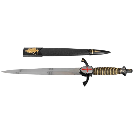 Sztylet Decor Habitat Templar Dagger Black/Gold ABS, Satin Stainless Steel (S0301)