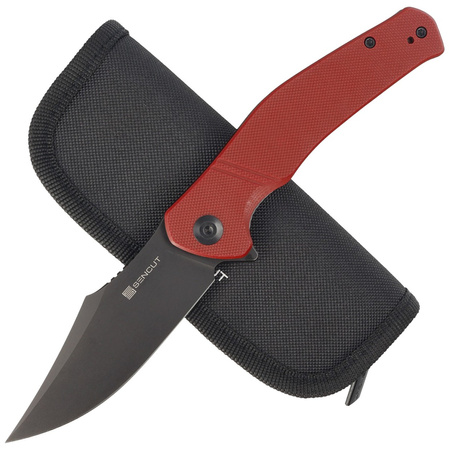Nóż składany Sencut Episode Burgundy G10, Black Stonewashed 9Cr18MoV (SA04A)