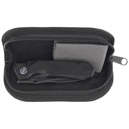 Remette Rhino Knife Black G10, Black Stonewashed Titanium D2 (RNDG1)