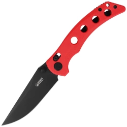 Nóż składany Kubey Hound KU172E Red G10, Blackwashed 14C28N by Maksim Tkachuk