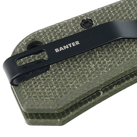 WE Knife Banter Green Micarta, Black Stonewashed CPM S35VN by Ben Petersen (2004J)