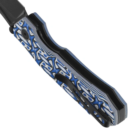 Remette RT-Rhino Knife Blue/White G10, Black Stonewashed D2 (RNGD262)