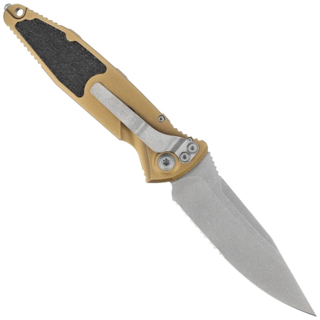 Microtech Socom Elite Auto S/E Automatic Knife Tan Aluminum, Apocalyptic P/S M390 by Tony Marfione (160A-11APTA)