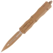 Microtech Dirac D/E OTF Knife Cerakote Tan Aluminum, Cerakote Tan M390 by Tony Marfione (225-1CTA)