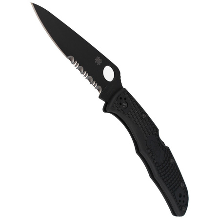 Spyderco Endura 4 FRN Black/Black Blade Combination Knife (C10PSBBK)