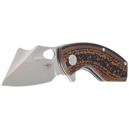 Nóż składany Bestech Lizard Black/Orange G10, Satin/Bead Blast D2 (BG39A)