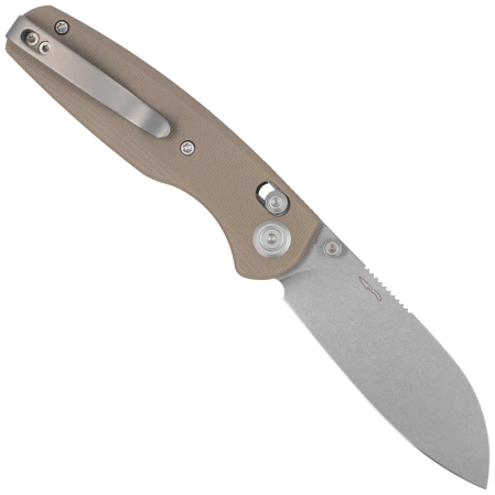 Nóż składany Kubey Breeze Tan G10, Stonewashed 14C28N by Caleb Waltman (KU288C)
