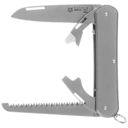 Fox Vulpis S4 Sandblasted Titanium, Polished M390 Pocket Knife (FX-VP130-S4 TI)