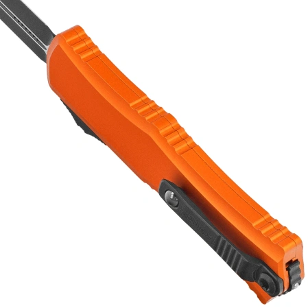 Microtech Hera II Mini D/E OTF Knife Orange Aluminum, Black M390MK by Tony Marfione (1702M-1OR)