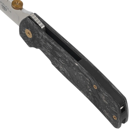 Fox Original Gangster LE No 341/350 Dark Matter Fat Carbon, Satin Elmax by Bob Terzuola Knife (FX-ATC-OG01 CFMC)