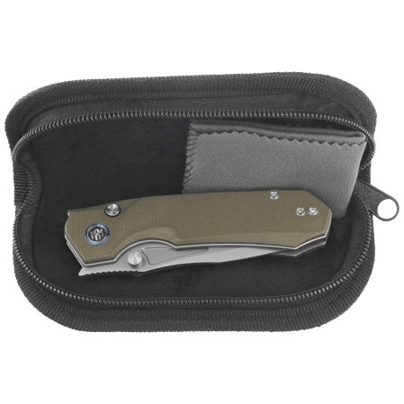 Nóż składany Remette Rhino Green G10, Stonewashed D2 (RNDG2)