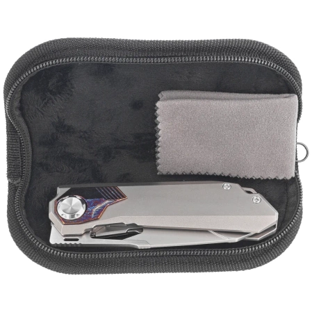 Remette RT-Peregrine Falcon Knife Gray/Thunder Lightning Titanium, Hand Fine Grinding Pearlescent M390 (RTT1-G)