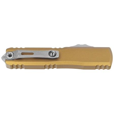 Microtech Ultratech Gen IV D/E OTF Knife Tan Aluminum, Apocalyptic M390MK by Tony Marfione (11224-10APTA)