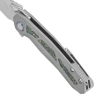 Nóż składany Remette RT-Kestrel Gray Titanium/Green Carbon Fiber, Manual Fine Grinding Satin CPMS35VN (RTPO-A)