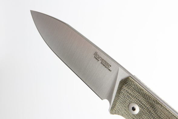 Nóż LionSteel Bushcraft Green Canvas, Satin Blade (B35 CVG)