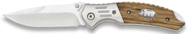 Albainox Wild Boar Knife Zebra Wood, Satin 3Cr13Mov (18795)