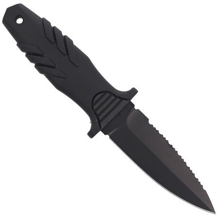 Fox Tactical Elementum Dagger S/E Black PP/TPE Knife, Black Idroglider P/S N690Co (FX-647 S)
