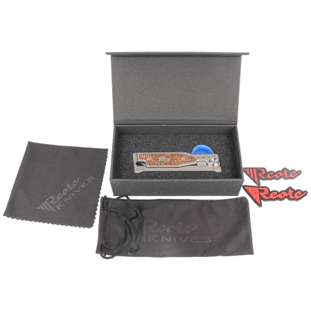 Nóż grawitacyjny Reate Mini EXO OTF Gravity Drop Point Bead Blasted Titanium/Burlap Micarta, Stonewashed CPM 3V