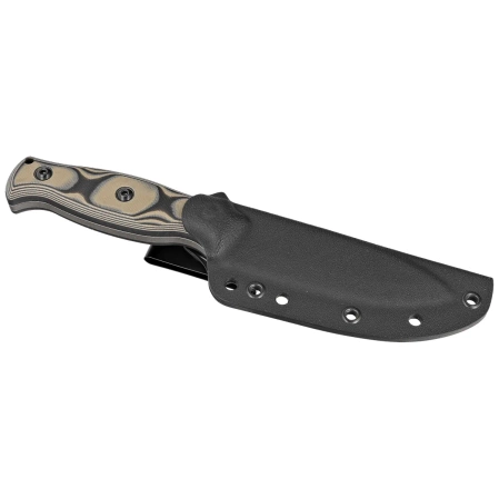 Fox Ego Black/Coyote Tan G10 Knife, Stonewashed AISI 1095 by Alfredo Doricchi (TK-FX01)