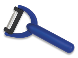 Top Cutlery Neola Horizontal Vegetable Peeler Blue ABS/Grey Rubber (21221-AZ)