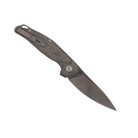 MKM Goccia Knife Green Canvas Micarta, Satin M390 by Jens Ansø (MKGC-GC)