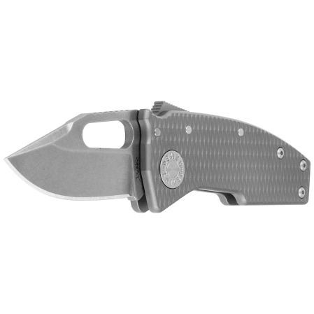 Nóż składany Demko Nano-Shark CP Milled Titanium, Stonewashed CPM 20CV by Andrew Demko (NANO-20CV-Milled TI-CP)