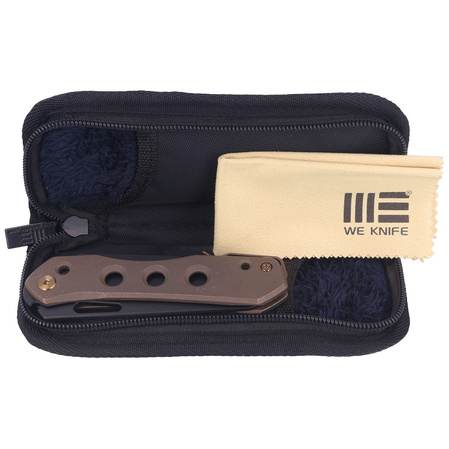 WE Knife Vision R Bronze Titanium, Black Stonewashed CPM 20CV by Snecx Tan (WE21031-4)