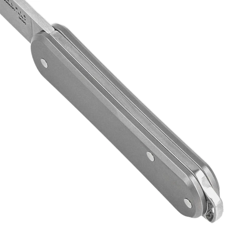 Fox Vulpis Sandblasted Titanium, Polished M390 Pocket Knife (FX-VP108 TI)