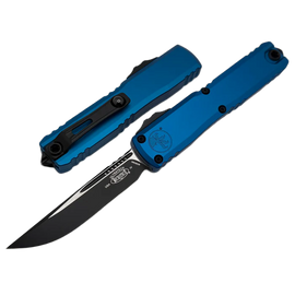 Nóż automatyczny OTF Microtech Ultratech Gen IV S/E Blue Aluminium, Black M390MK by Tony Marfione (11214-1BL)