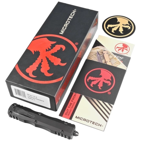 Nóż automatyczny OTF Microtech Dirac D/E Black Aluminium, Tactical by Tony Marfione (225-1T)